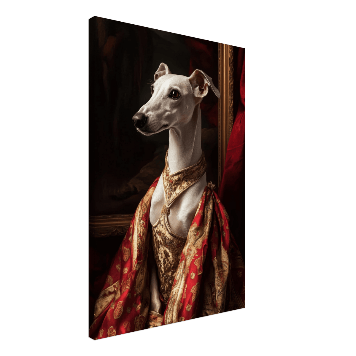 Elegant Baroque Greyhound Portrait A sleek grey - Shop Ai Art WebShop - Digital Art online Store