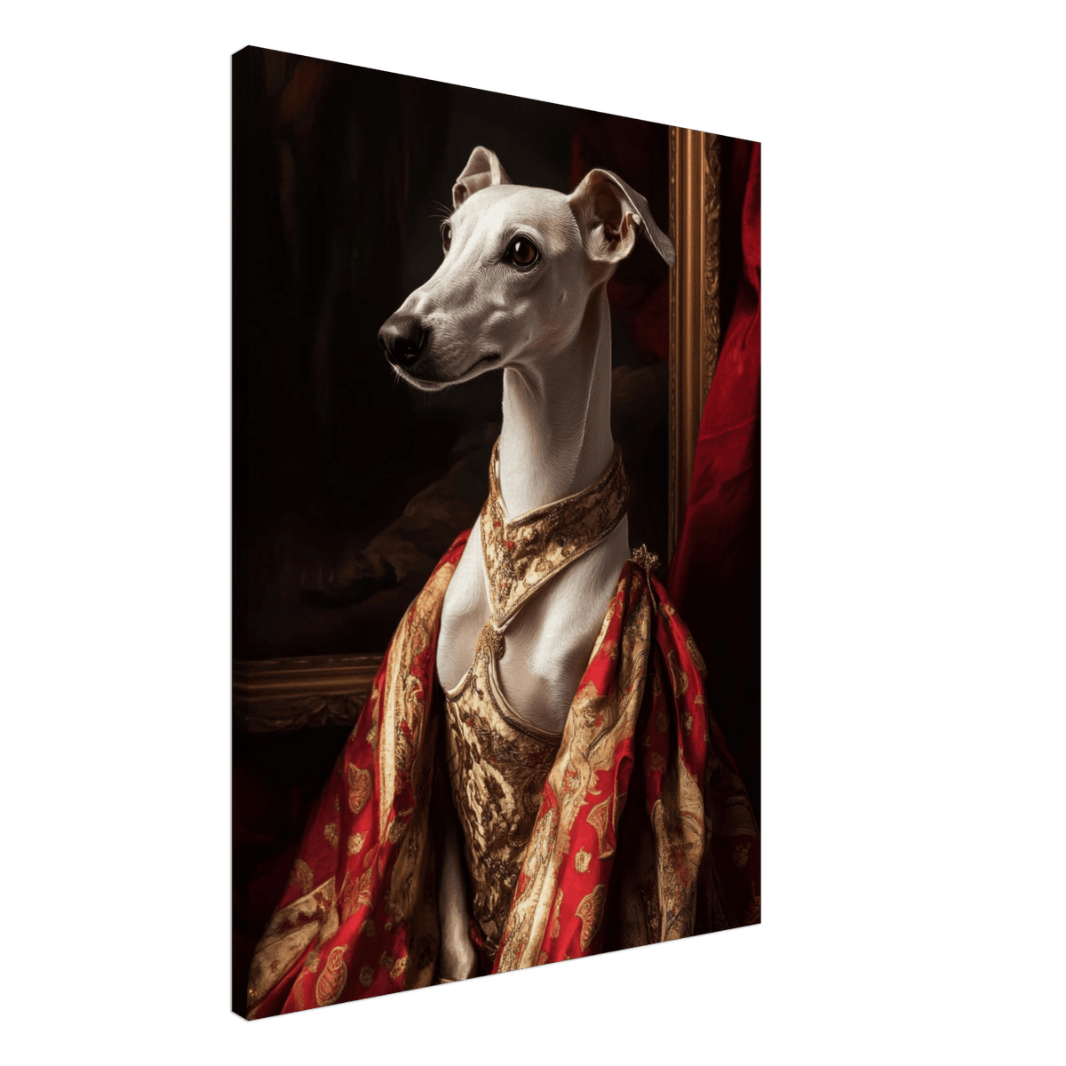 Elegant Baroque Greyhound Portrait A sleek grey - Shop Ai Art WebShop - Digital Art online Store
