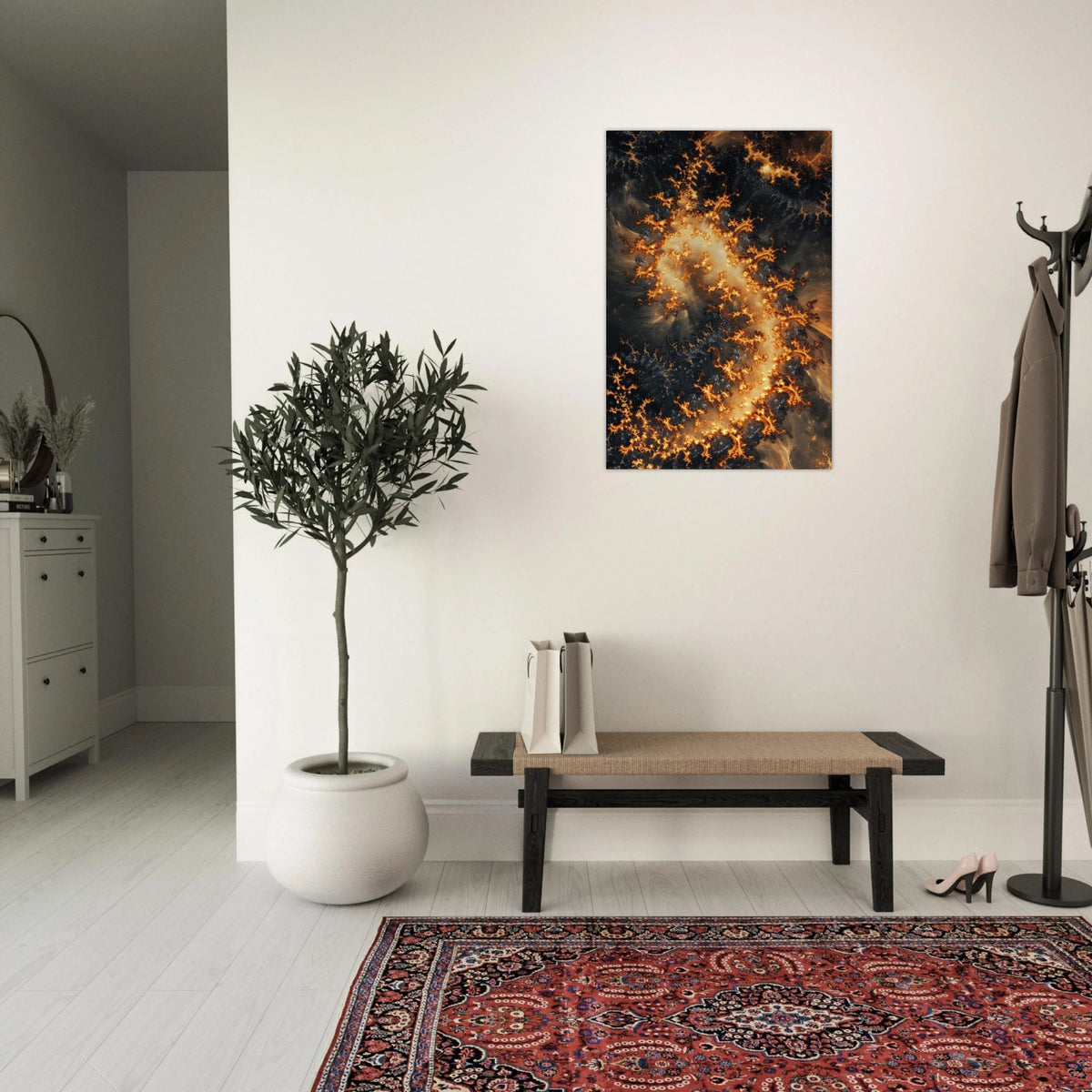 Ember Genesis A volatile burst of molten gold 3 - Shop Ai Art WebShop - Digital Art online Store