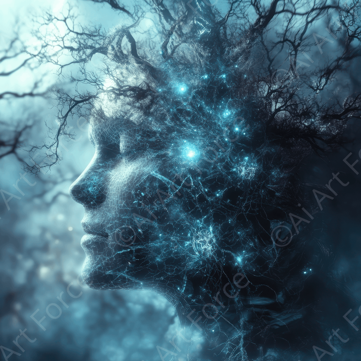 Embodied vs. Digital Spiritual Growth 3 - Shop Ai Art WebShop - Digital Art online Store