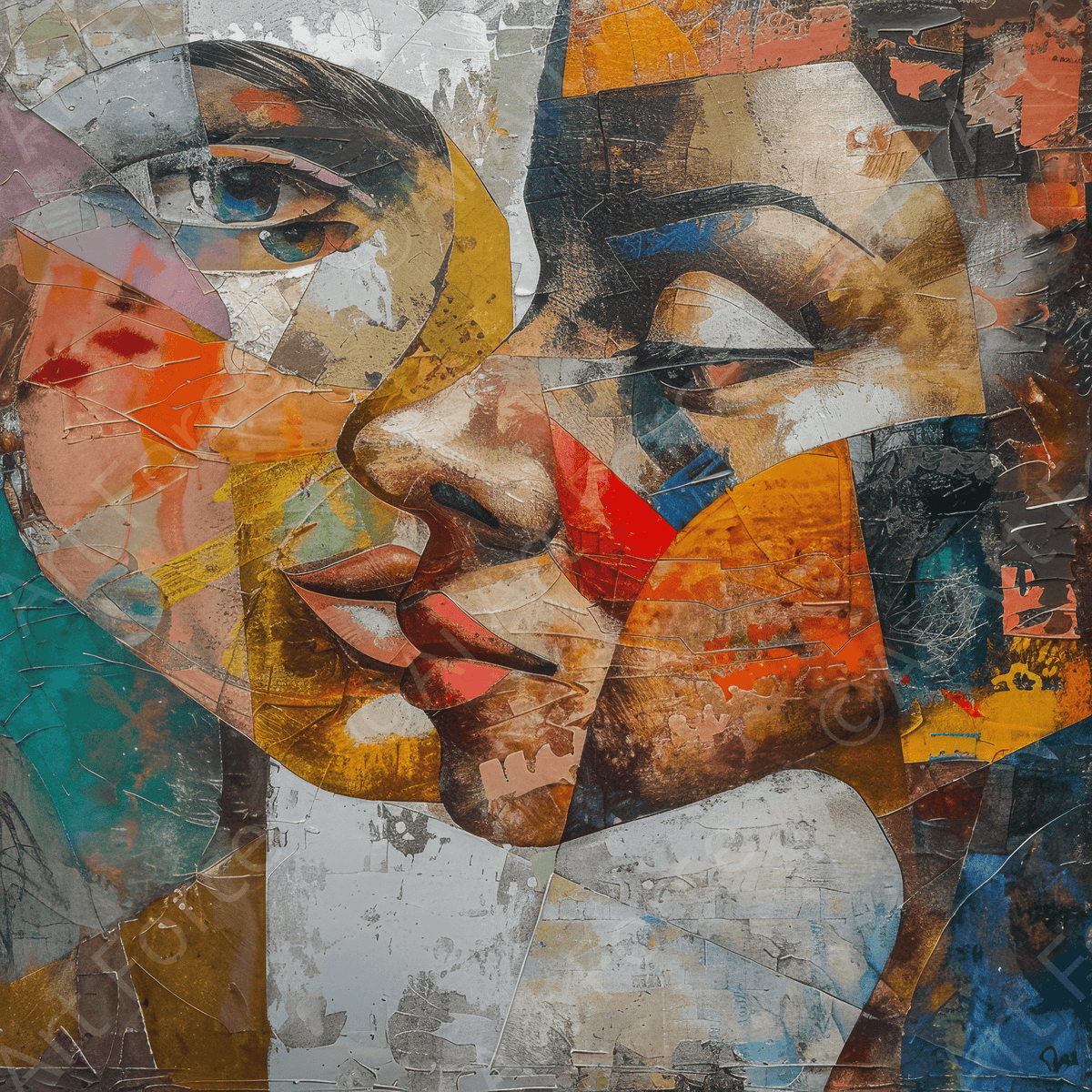 Expresionism man ruling the world according to women 2 - Shop Ai Art WebShop - Digital Art online Store