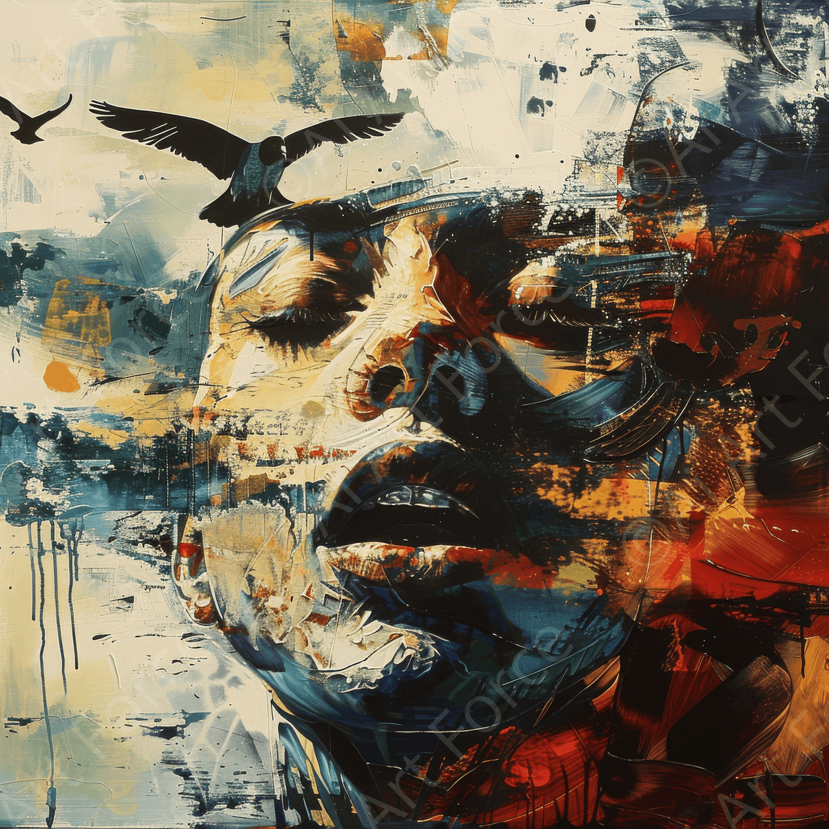 Expresionism man ruling the world according to women 6 - Shop Ai Art WebShop - Digital Art online Store