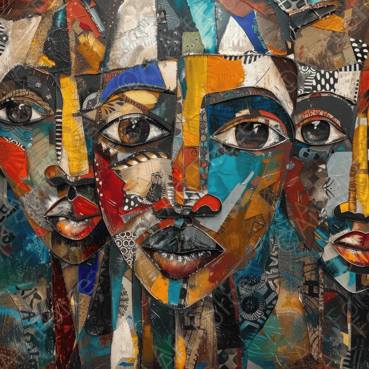 Expressionism art style Ugandas ancestors 2 - Shop Ai Art WebShop - Digital Art online Store