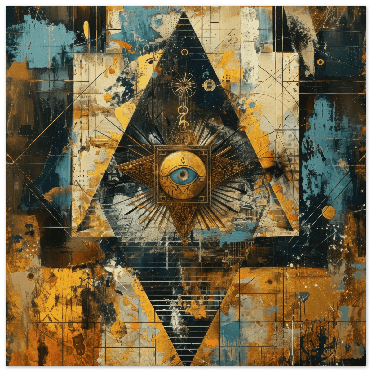 Eye of horus abstract style 2 - Shop Ai Art WebShop - Digital Art online Store