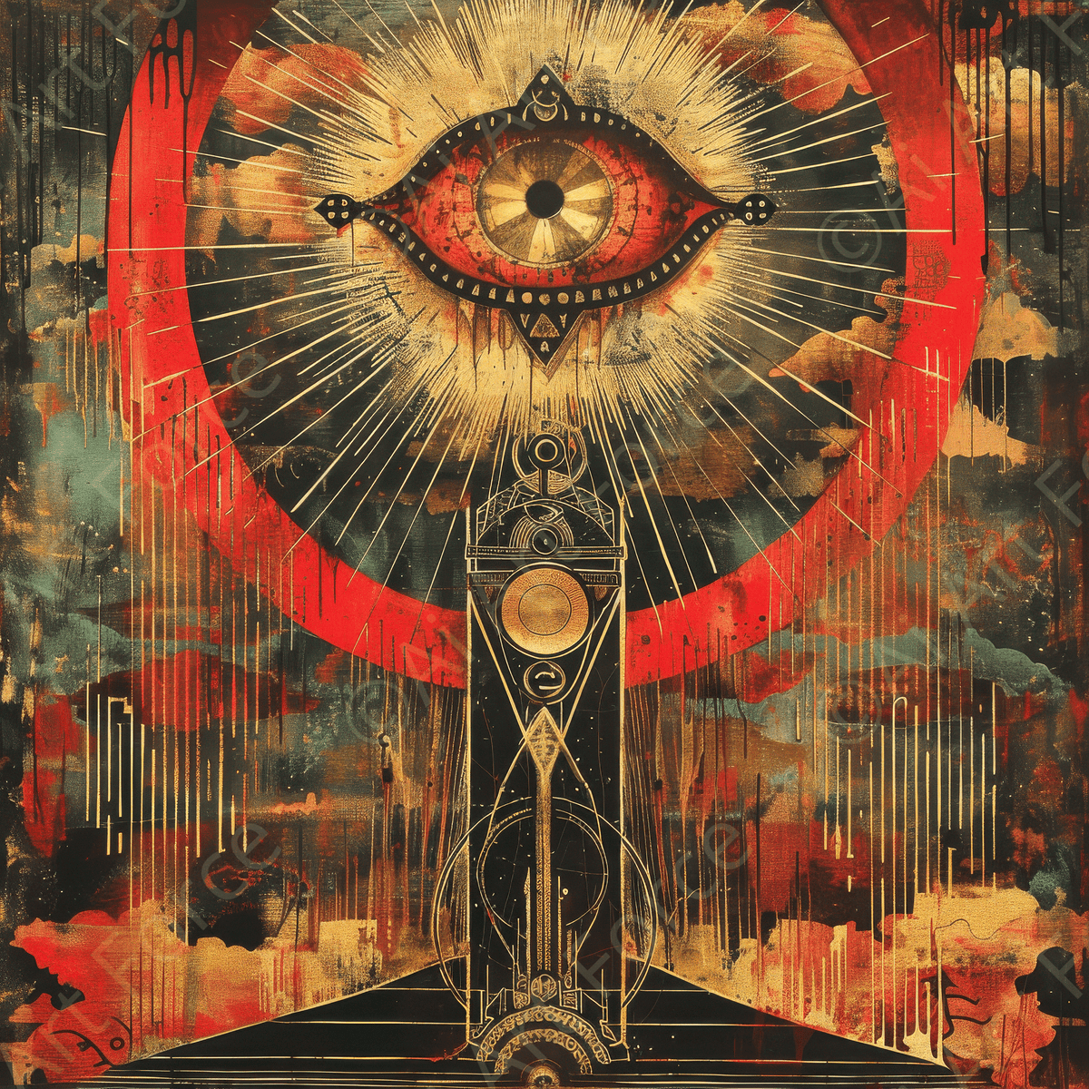 Eye of horus abstract style 5 - Shop Ai Art WebShop - Digital Art online Store