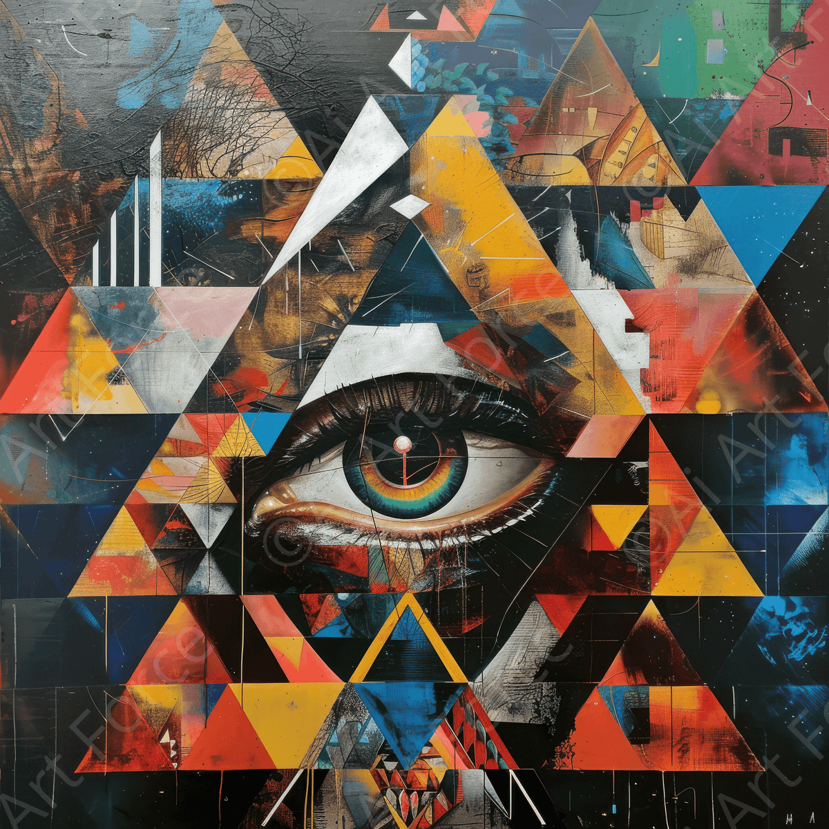 Eye of horus abstract style 6 - Shop Ai Art WebShop - Digital Art online Store