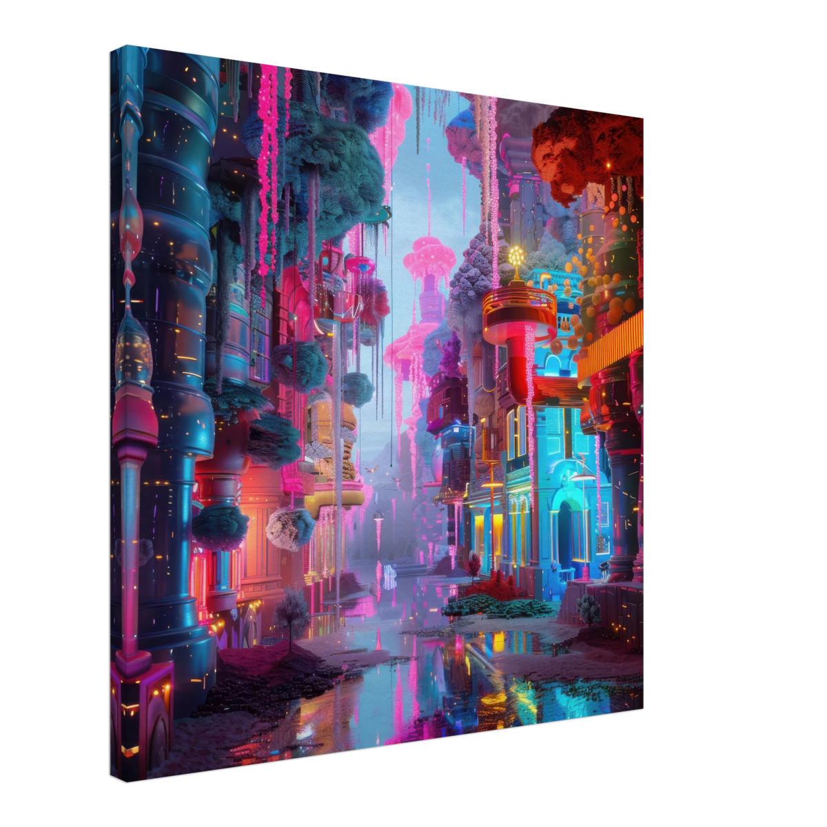 Fluorescent Fantasy World 5 - Shop Ai Art WebShop - Digital Art online Store