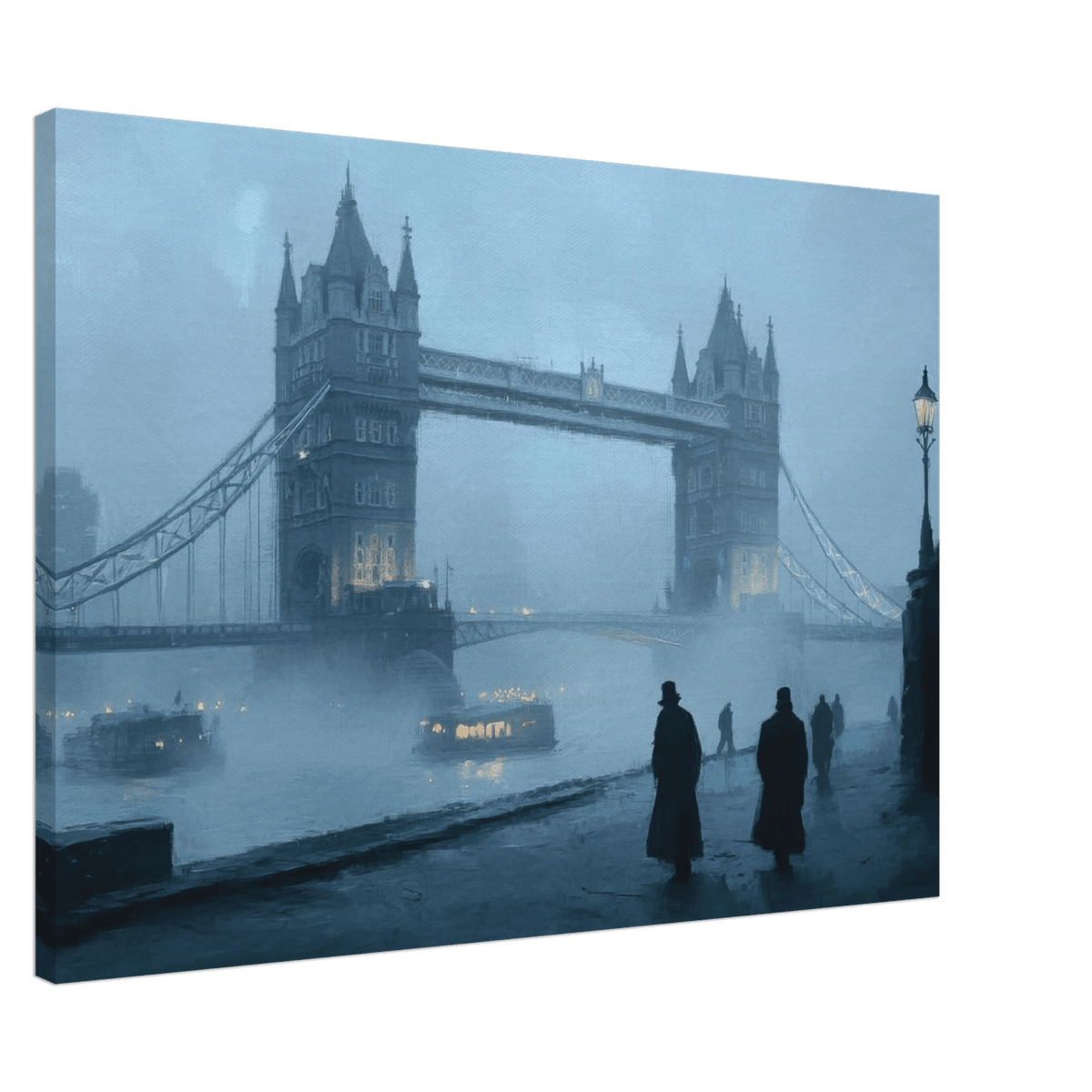 Foggy London Bridge at Dawn A misty morning vie 3 - Shop Ai Art WebShop - Digital Art online Store