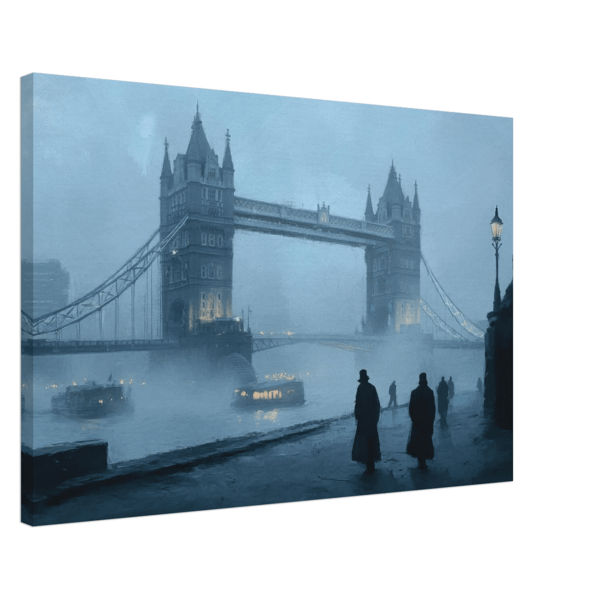 Foggy London Bridge at Dawn A misty morning vie 3 - Shop Ai Art WebShop - Digital Art online Store