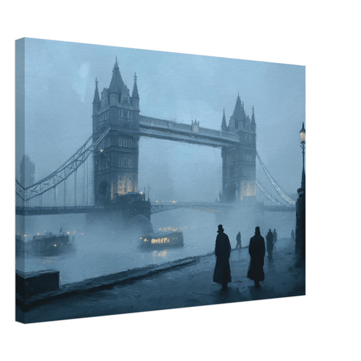Foggy London Bridge at Dawn A misty morning vie 3 - Shop Ai Art WebShop - Digital Art online Store
