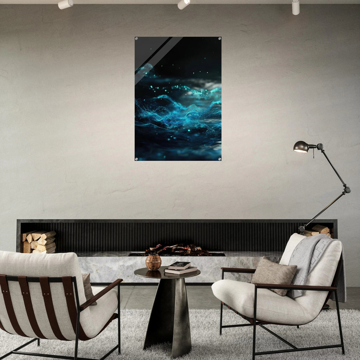 Glowing Bioluminescent Jellyfish in the Deep Tea 2 - Shop Ai Art WebShop - Digital Art online Store