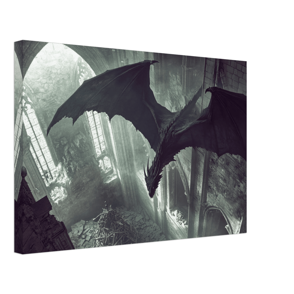 Gothic Shadow Dragons Lair Gothic Dramatic High 2 - Shop Ai Art WebShop - Digital Art online Store