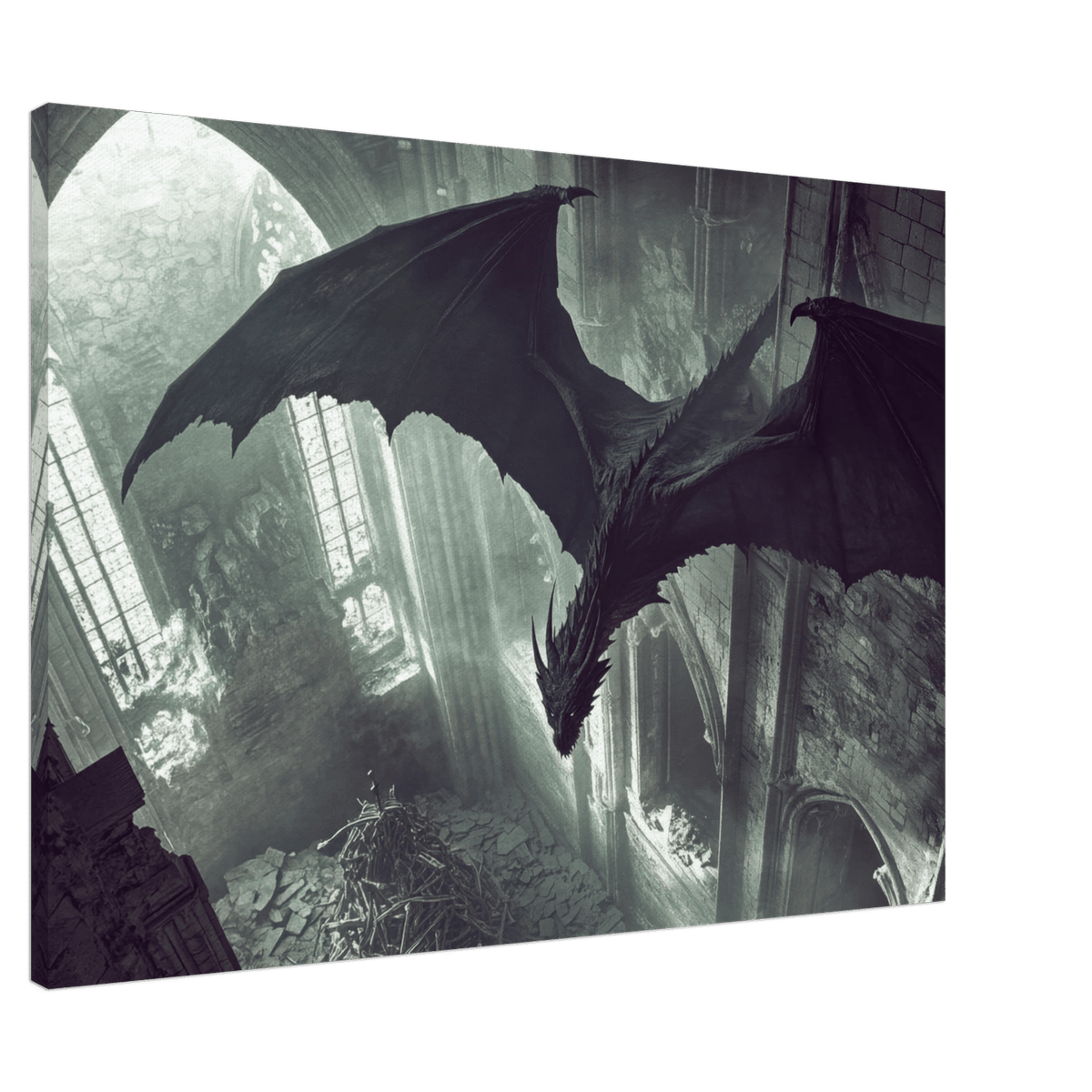 Gothic Shadow Dragons Lair Gothic Dramatic High 2 - Shop Ai Art WebShop - Digital Art online Store