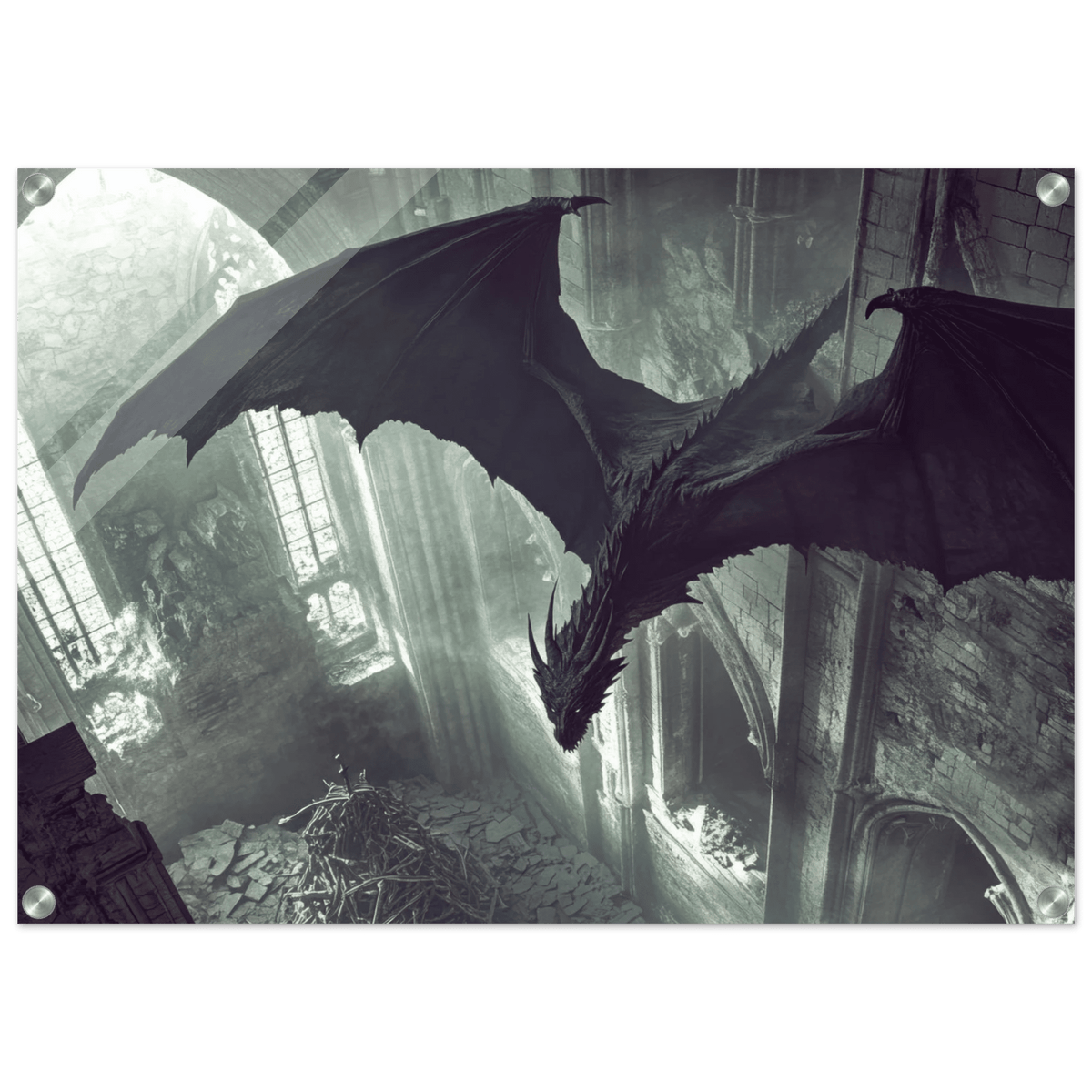 Gothic Shadow Dragons Lair Gothic Dramatic High 2 - Shop Ai Art WebShop - Digital Art online Store