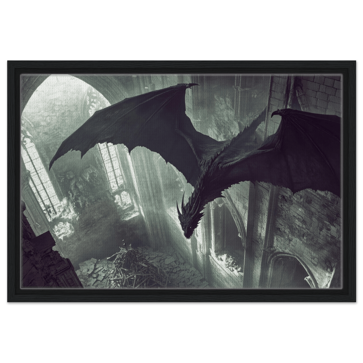Gothic Shadow Dragons Lair Gothic Dramatic High 2 - Shop Ai Art WebShop - Digital Art online Store