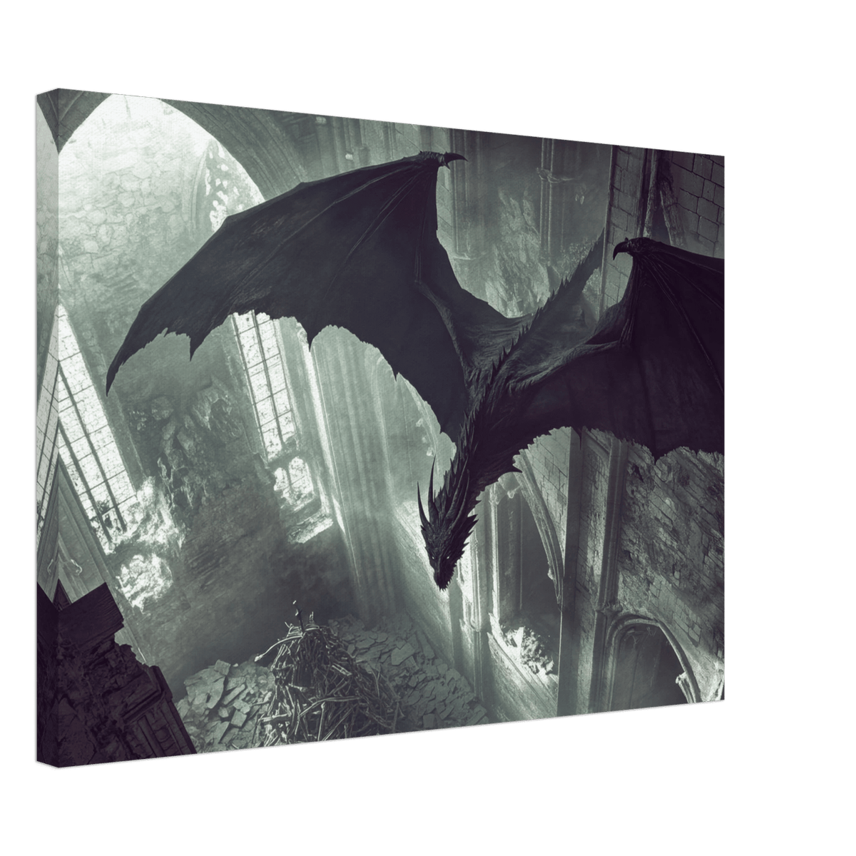 Gothic Shadow Dragons Lair Gothic Dramatic High 2 - Shop Ai Art WebShop - Digital Art online Store