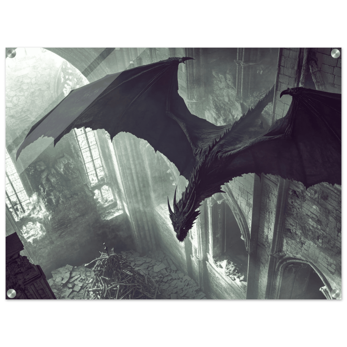 Gothic Shadow Dragons Lair Gothic Dramatic High 2 - Shop Ai Art WebShop - Digital Art online Store