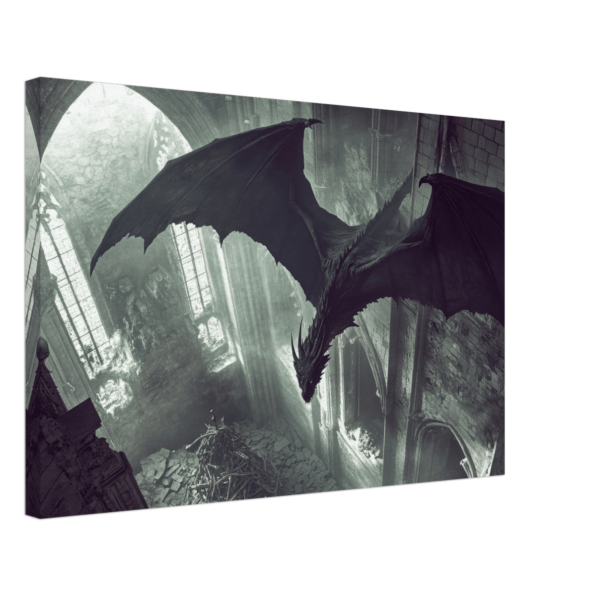 Gothic Shadow Dragons Lair Gothic Dramatic High 2 - Shop Ai Art WebShop - Digital Art online Store