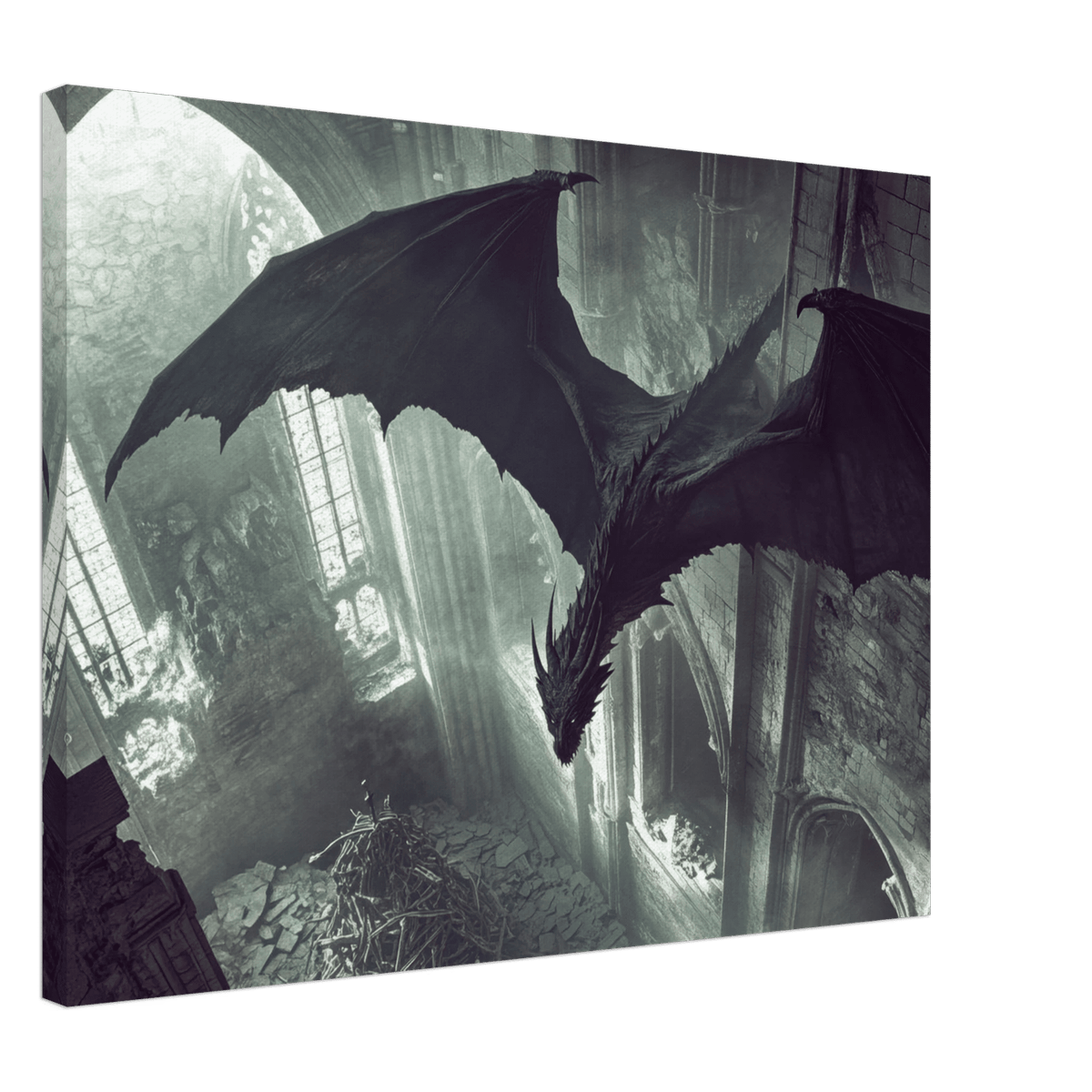 Gothic Shadow Dragons Lair Gothic Dramatic High 2 - Shop Ai Art WebShop - Digital Art online Store