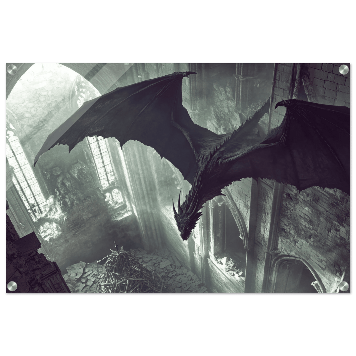 Gothic Shadow Dragons Lair Gothic Dramatic High 2 - Shop Ai Art WebShop - Digital Art online Store