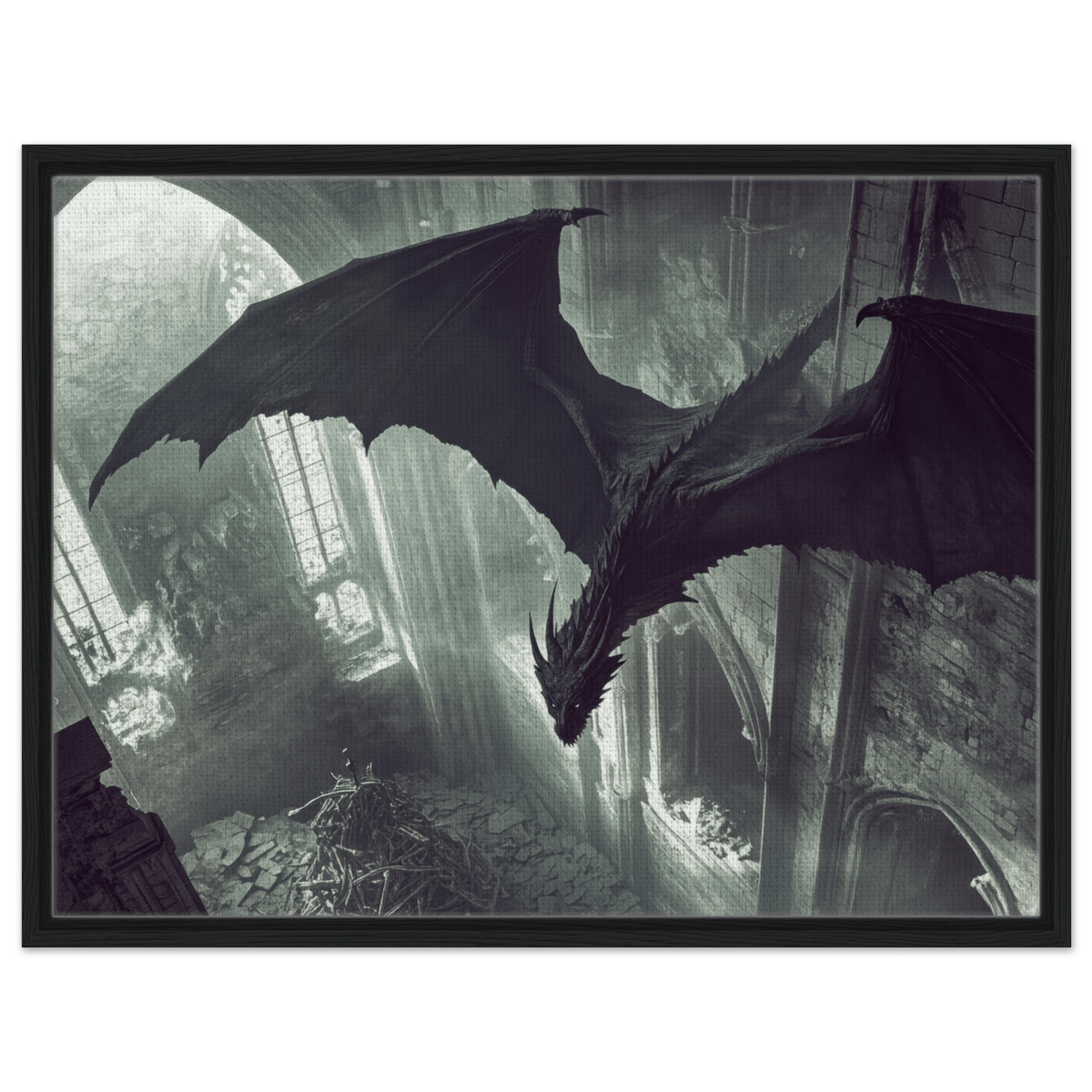 Gothic Shadow Dragons Lair Gothic Dramatic High 2 - Shop Ai Art WebShop - Digital Art online Store