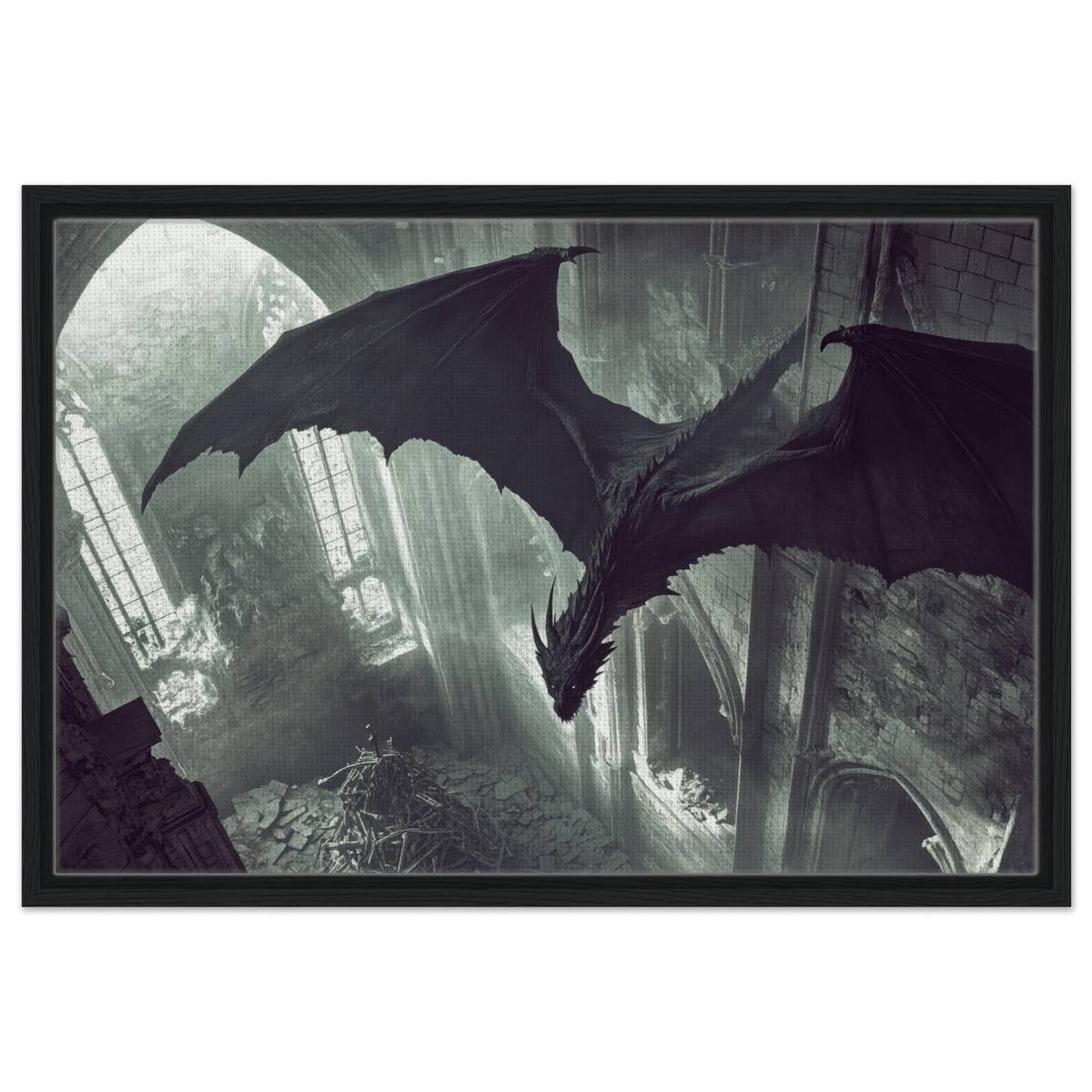 Gothic Shadow Dragons Lair Gothic Dramatic High 2 - Shop Ai Art WebShop - Digital Art online Store