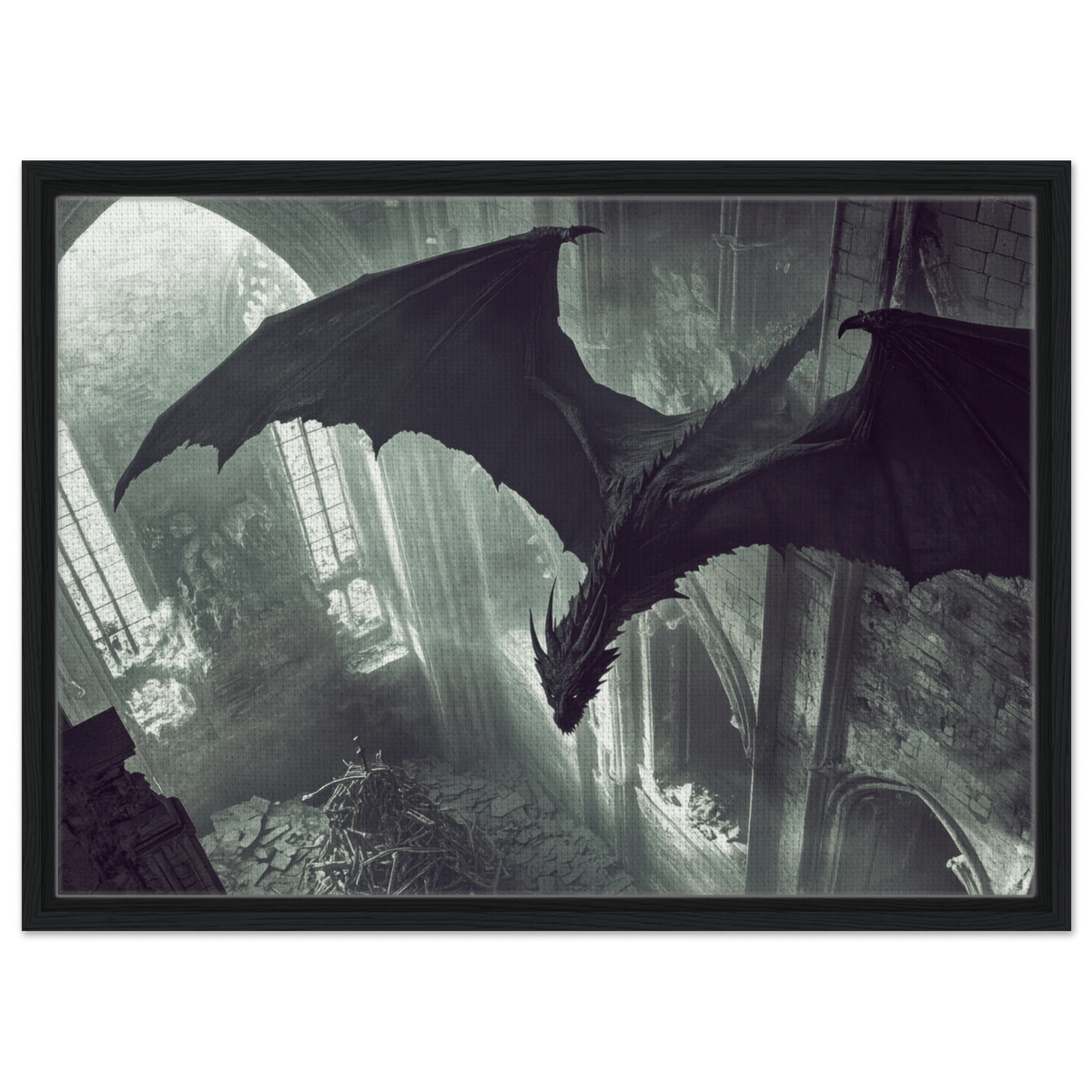 Gothic Shadow Dragons Lair Gothic Dramatic High 2 - Shop Ai Art WebShop - Digital Art online Store