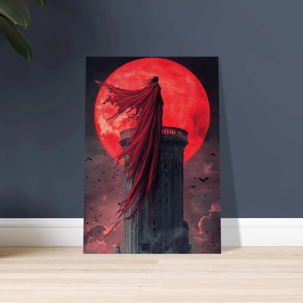 Gothic Vampire Sorcerer in a Moonlit Castle 6 - Shop Ai Art WebShop - Digital Art online Store