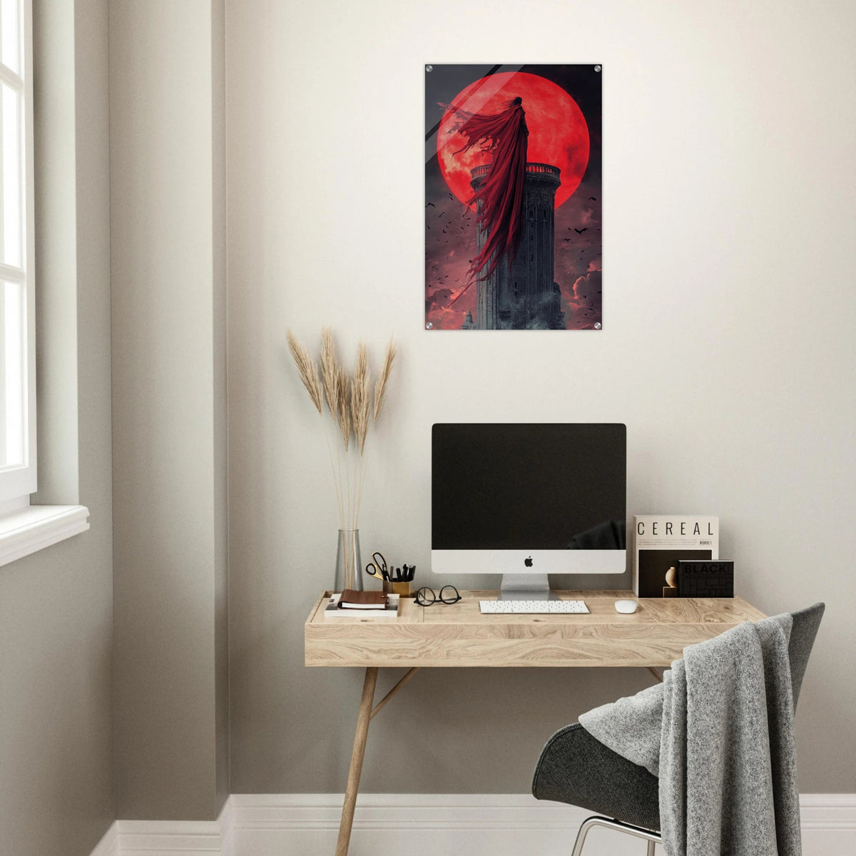 Gothic Vampire Sorcerer in a Moonlit Castle 6 - Shop Ai Art WebShop - Digital Art online Store