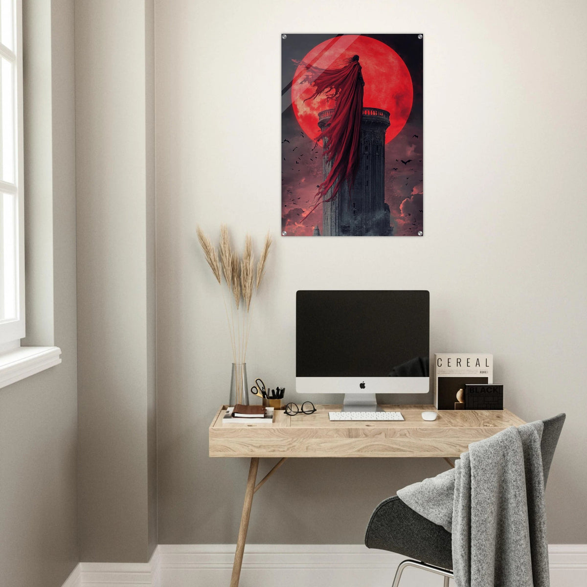 Gothic Vampire Sorcerer in a Moonlit Castle 6 - Shop Ai Art WebShop - Digital Art online Store