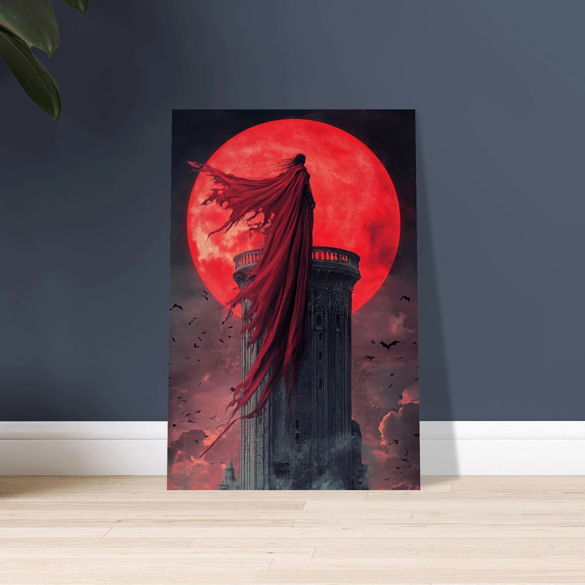 Gothic Vampire Sorcerer in a Moonlit Castle 6 - Shop Ai Art WebShop - Digital Art online Store