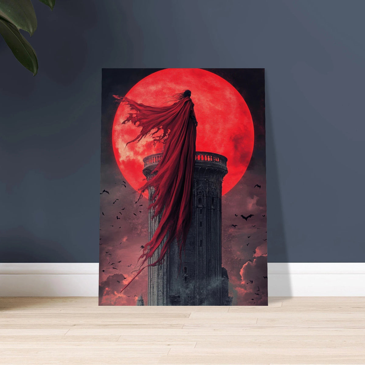 Gothic Vampire Sorcerer in a Moonlit Castle 6 - Shop Ai Art WebShop - Digital Art online Store