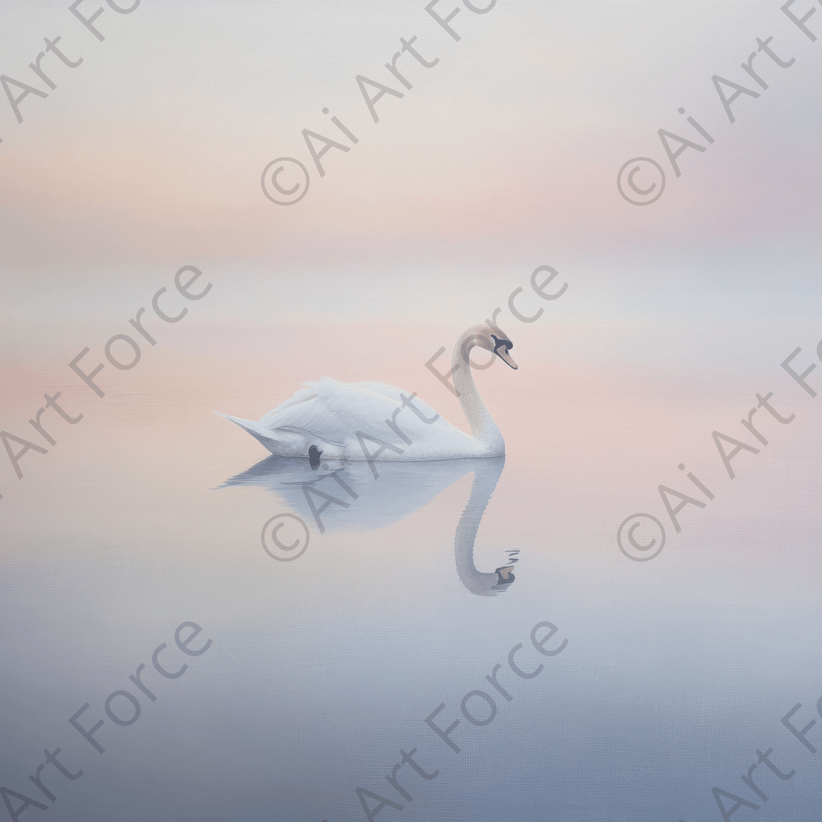 Graceful Swan on a Serene Lake - Shop Ai Art WebShop - Digital Art online Store