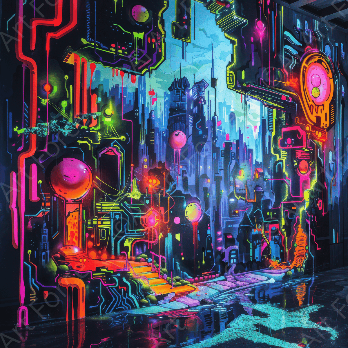 Graffiti Art Urban 8 - Shop Ai Art WebShop - Digital Art online Store