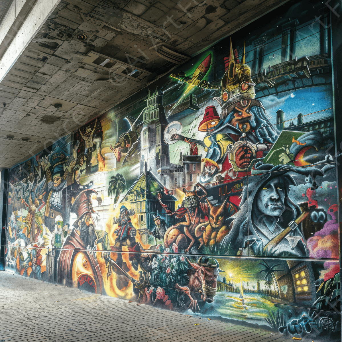 Graffiti Art Urban 9 - Shop Ai Art WebShop - Digital Art online Store