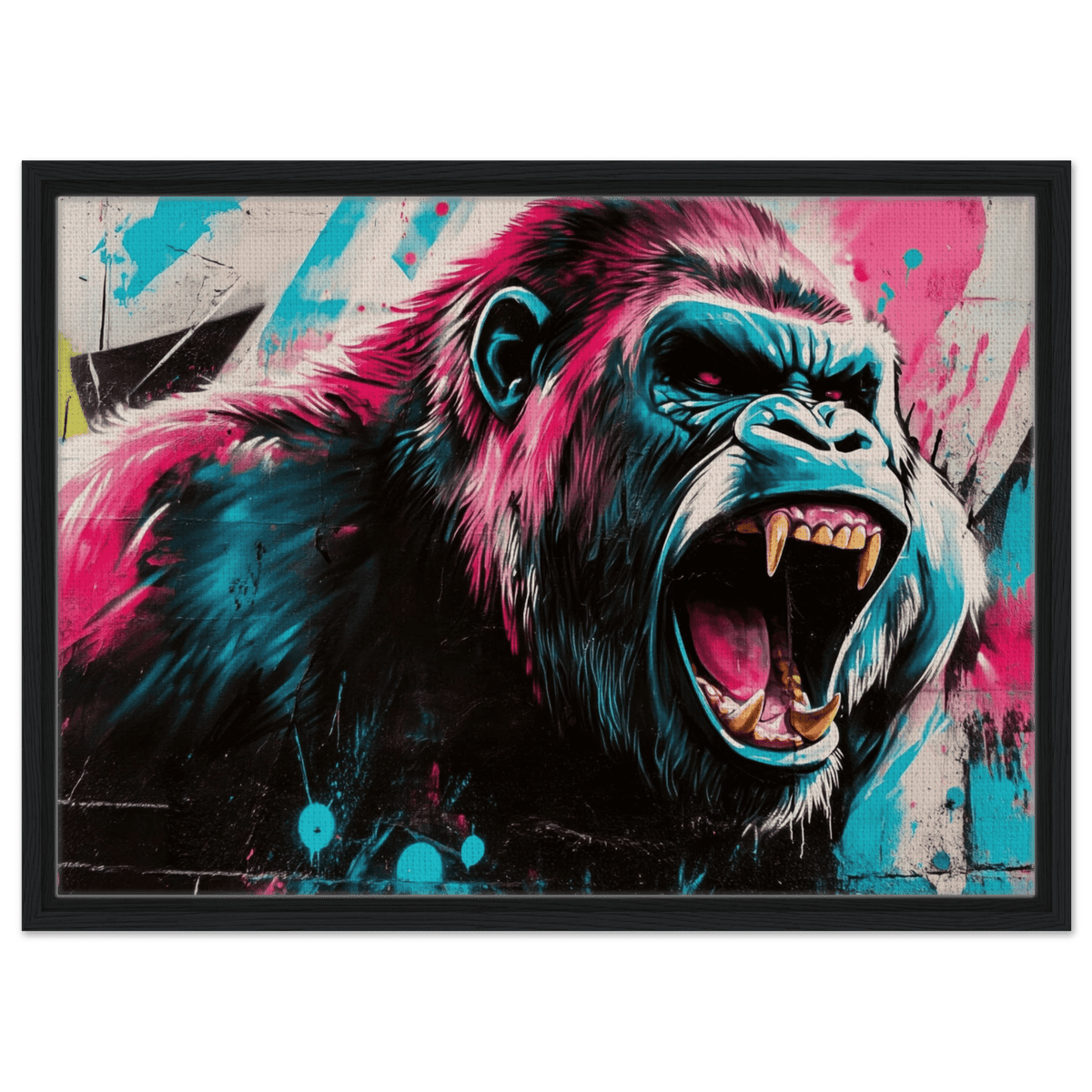 Graffiti - Style Street Art Gorilla A powerful 2 - Shop Ai Art WebShop - Digital Art online Store