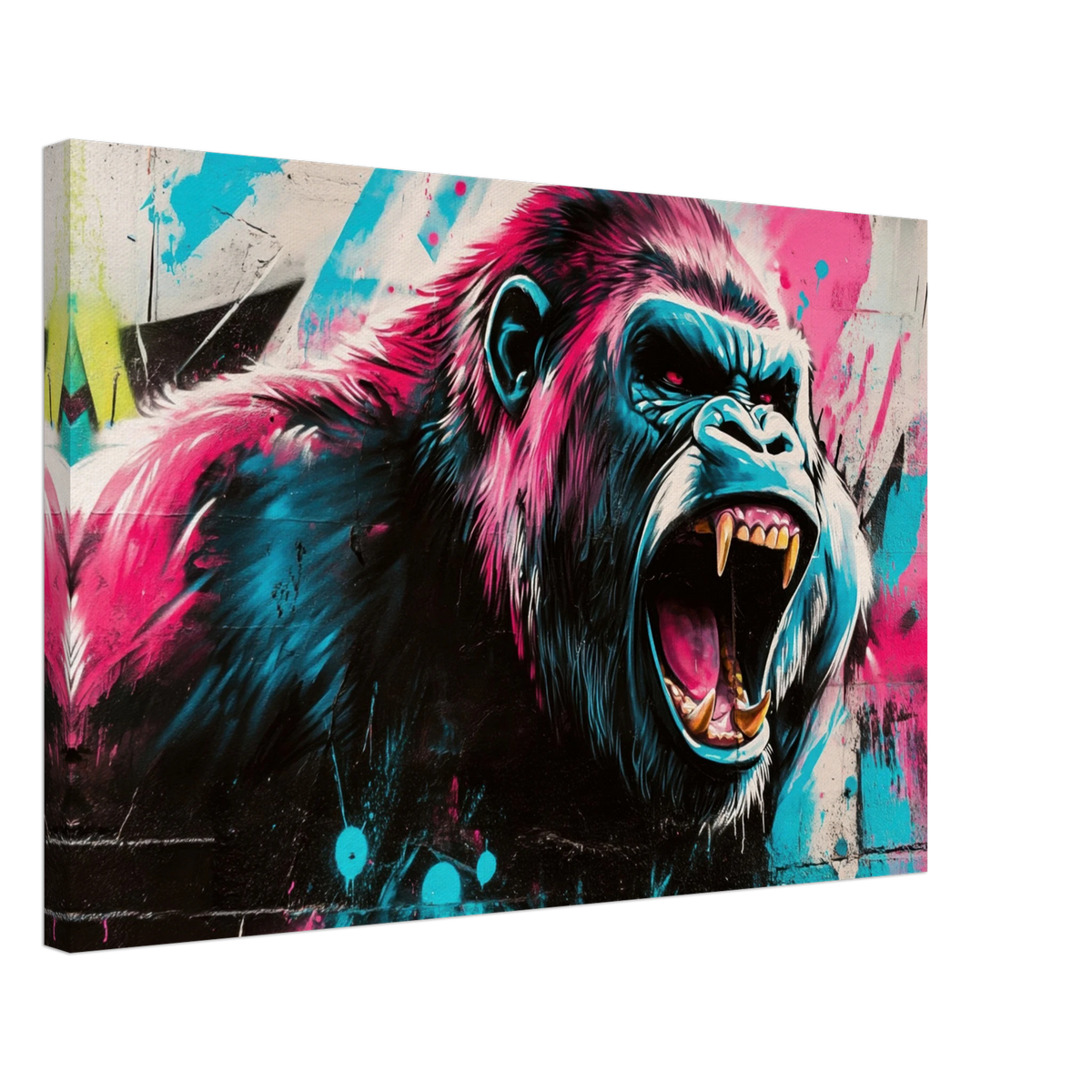 Graffiti - Style Street Art Gorilla A powerful 2 - Shop Ai Art WebShop - Digital Art online Store