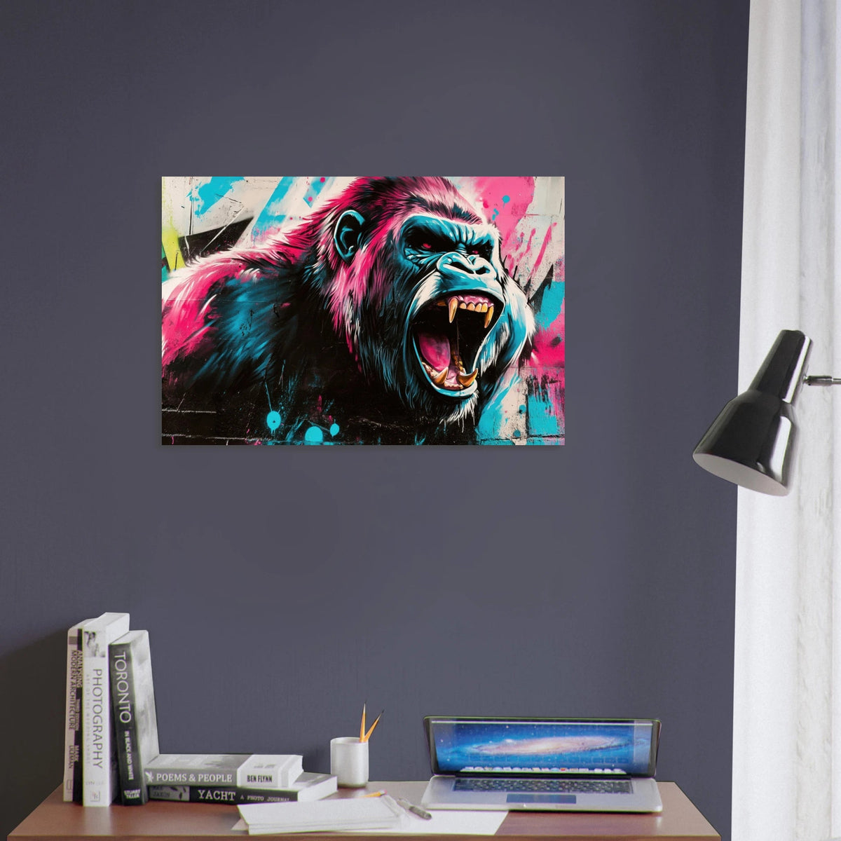 Graffiti - Style Street Art Gorilla A powerful 2 - Shop Ai Art WebShop - Digital Art online Store