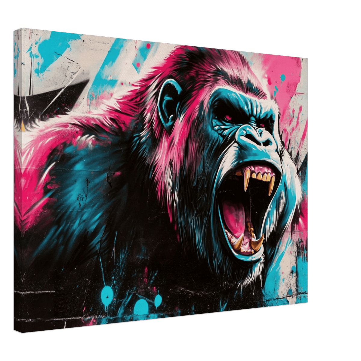 Graffiti - Style Street Art Gorilla A powerful 2 - Shop Ai Art WebShop - Digital Art online Store