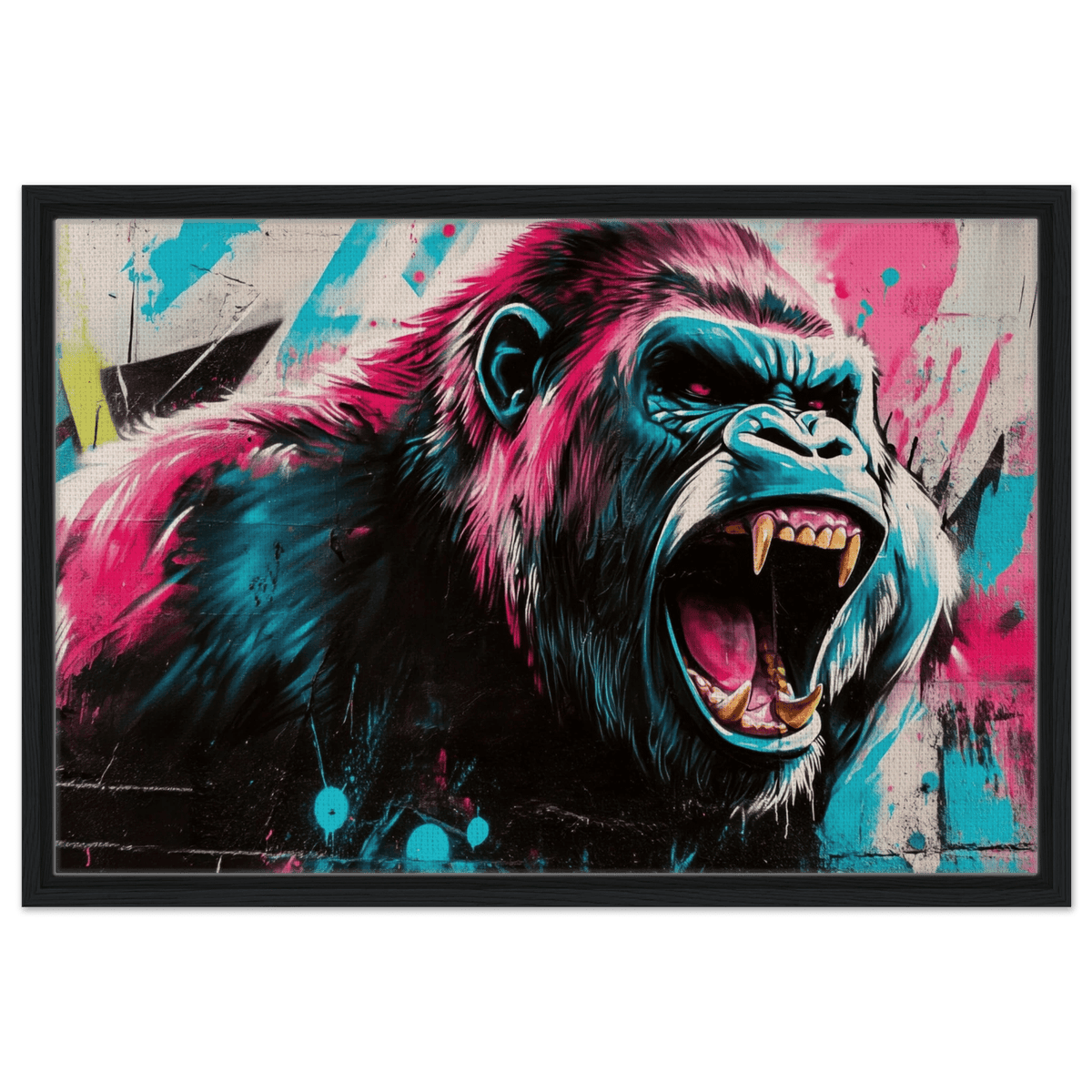 Graffiti - Style Street Art Gorilla A powerful 2 - Shop Ai Art WebShop - Digital Art online Store