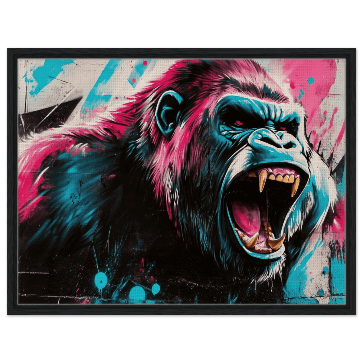 Graffiti - Style Street Art Gorilla A powerful 2 - Shop Ai Art WebShop - Digital Art online Store