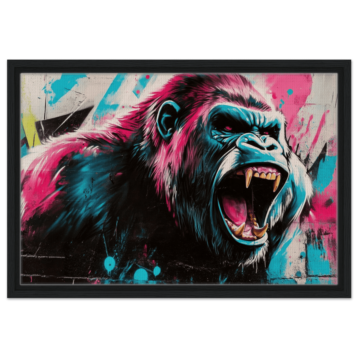 Graffiti - Style Street Art Gorilla A powerful 2 - Shop Ai Art WebShop - Digital Art online Store