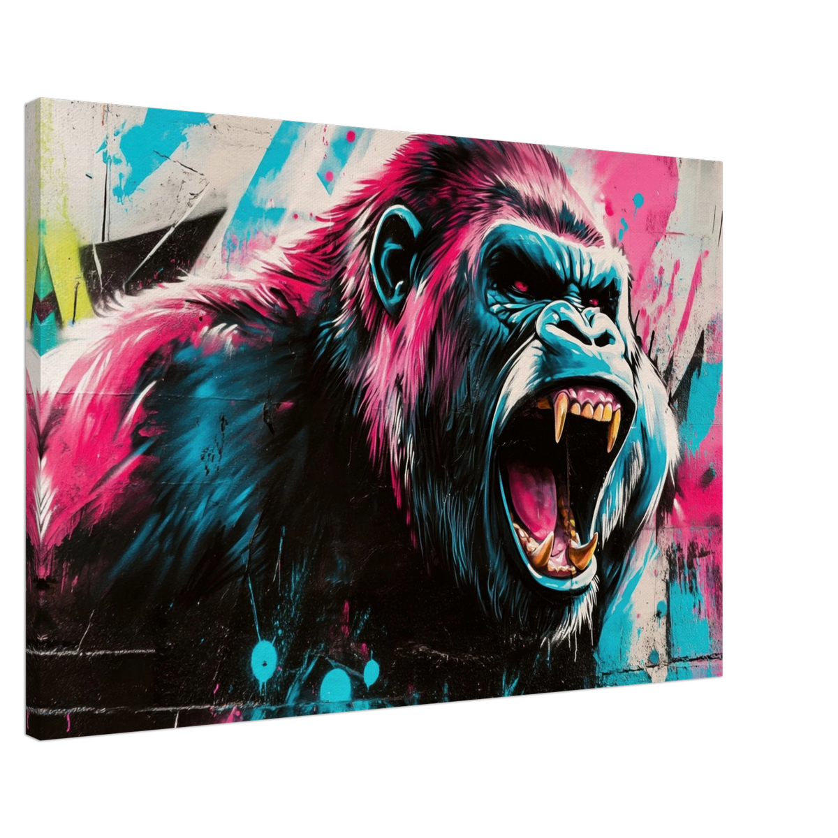 Graffiti - Style Street Art Gorilla A powerful 2 - Shop Ai Art WebShop - Digital Art online Store