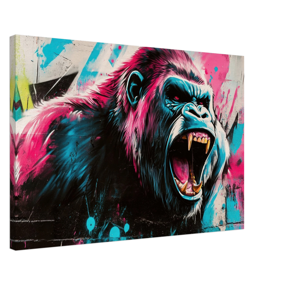 Graffiti - Style Street Art Gorilla A powerful 2 - Shop Ai Art WebShop - Digital Art online Store