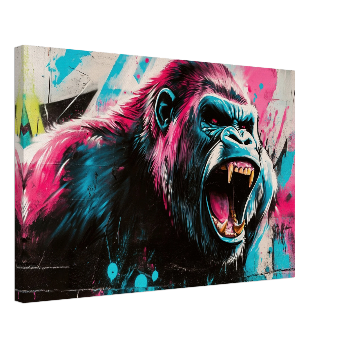 Graffiti - Style Street Art Gorilla A powerful 2 - Shop Ai Art WebShop - Digital Art online Store