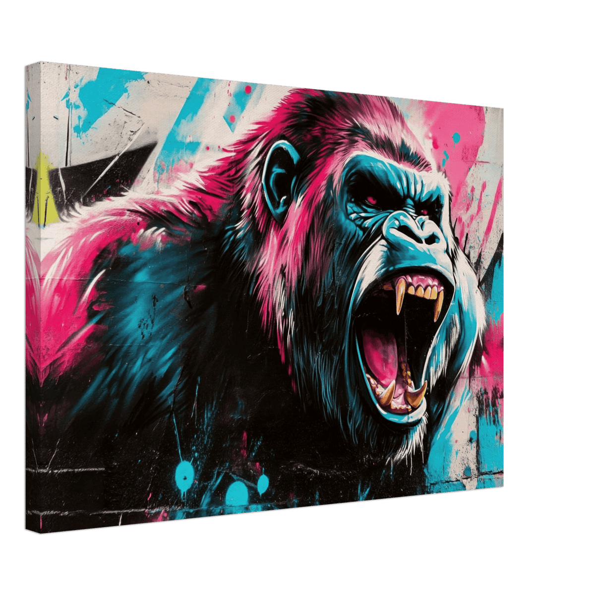 Graffiti - Style Street Art Gorilla A powerful 2 - Shop Ai Art WebShop - Digital Art online Store