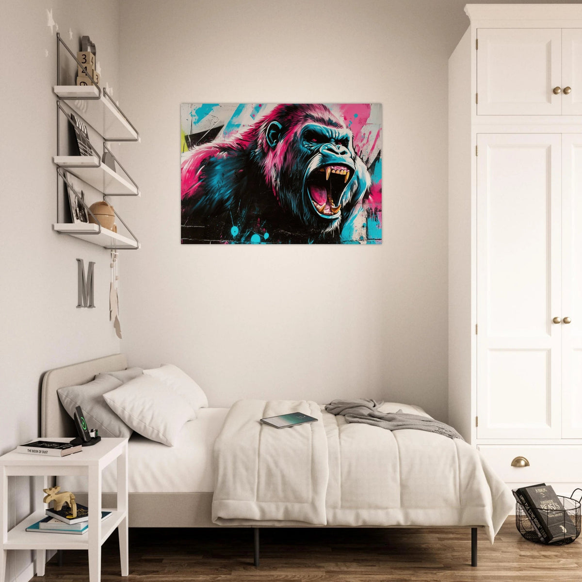 Graffiti - Style Street Art Gorilla A powerful 2 - Shop Ai Art WebShop - Digital Art online Store