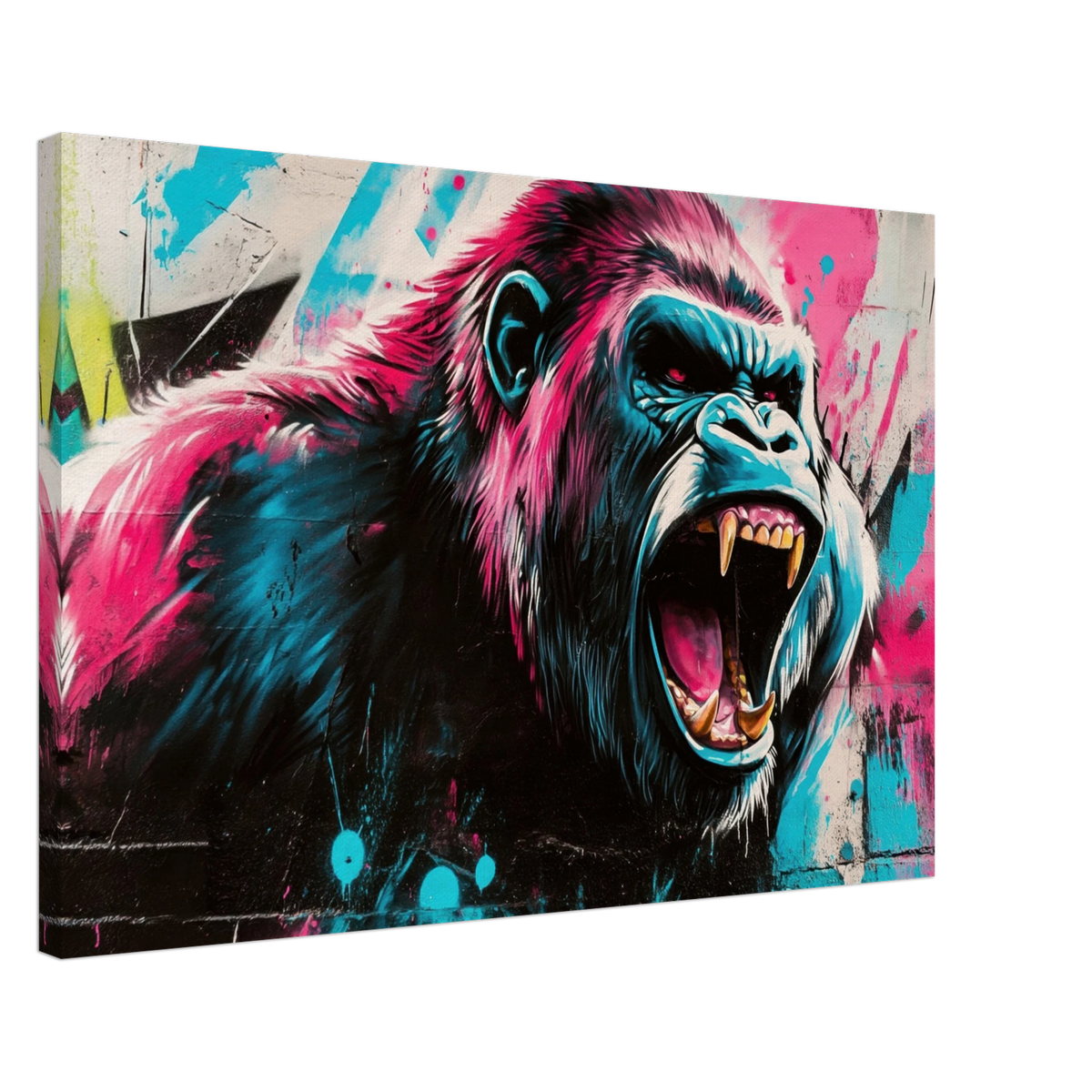 Graffiti - Style Street Art Gorilla A powerful 2 - Shop Ai Art WebShop - Digital Art online Store