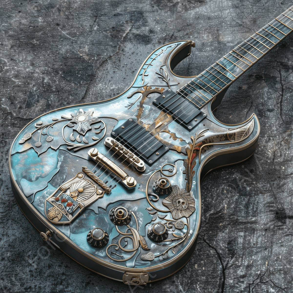 Guitar Art - Shop Ai Art WebShop - Digital Art online Store