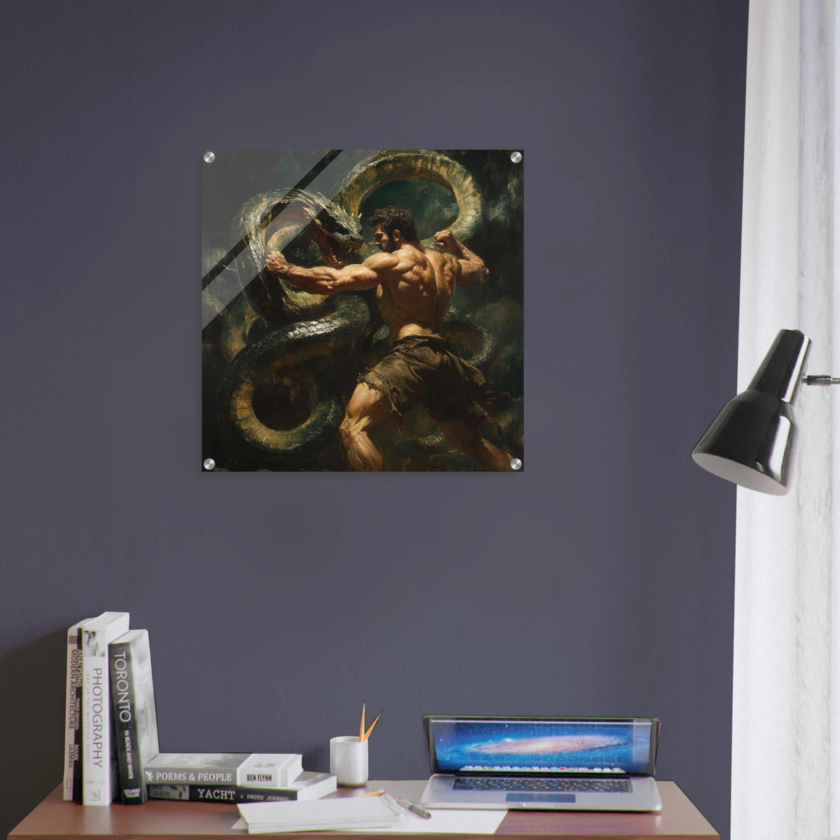Hercules Battling the Hydra - Shop Ai Art WebShop - Digital Art online Store